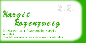 margit rozenzweig business card